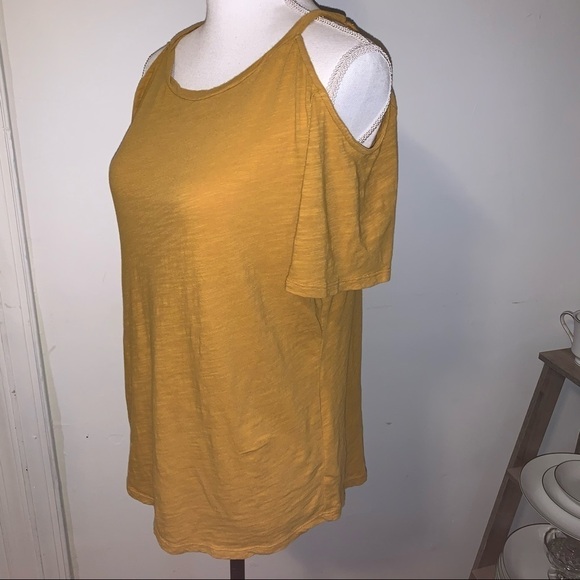 Anthropologie Maeve Cold Shoulder Tee, sz S - Picture 5 of 7